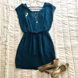 Beautiful Dark Teal Polyester Dress 👗